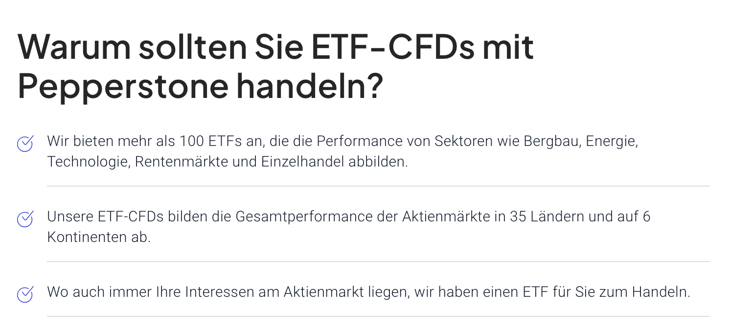 Pepperstone ETF-CFDs handeln