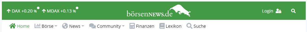 Screenshot der Webseite von Boersennews.de