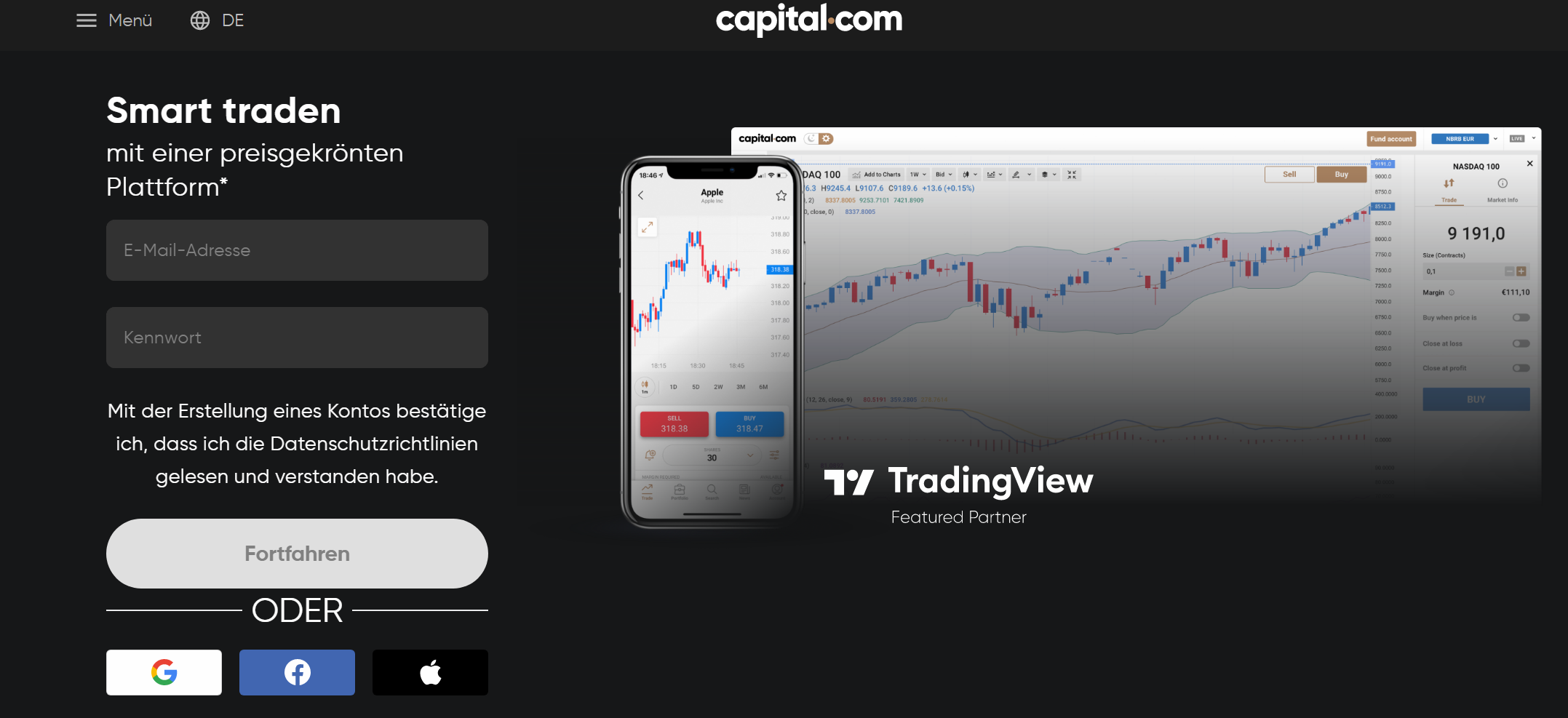 Capital.com und TradingView