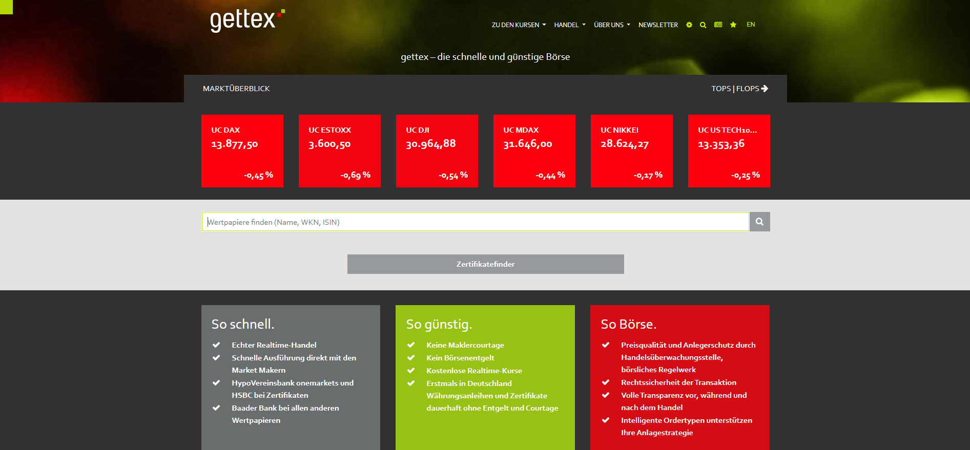 Offizielle Webseite von Gettex