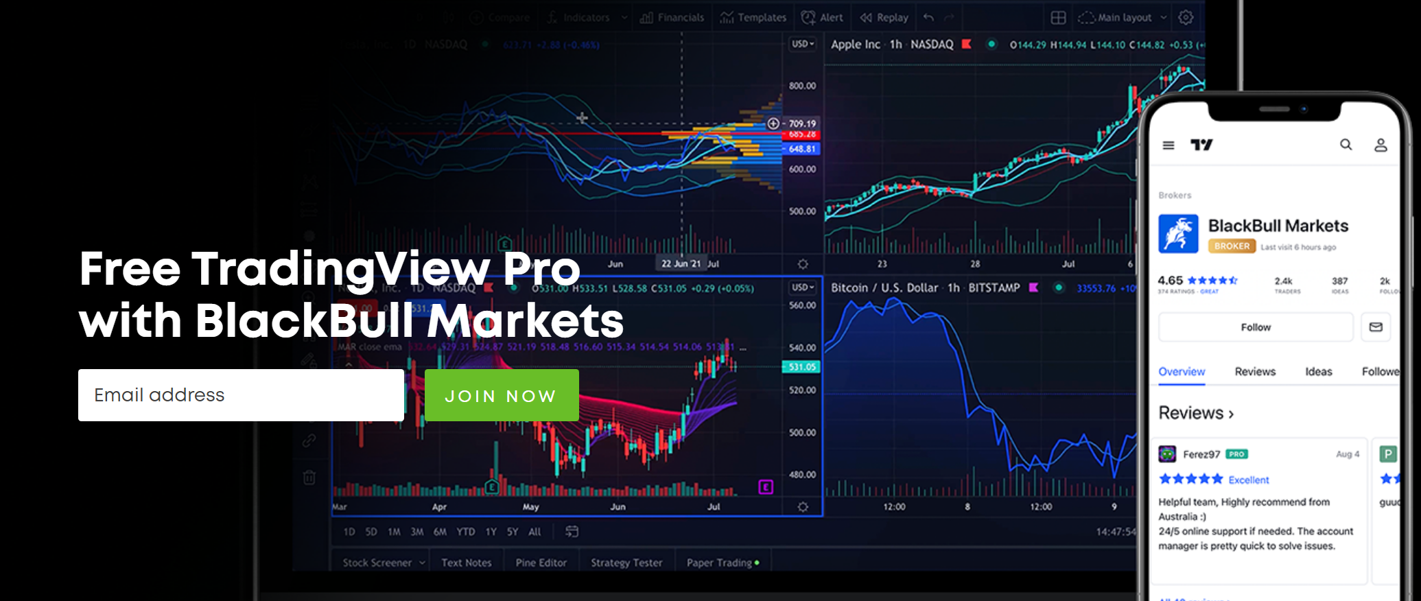 tradingview auf der blackbull markets website