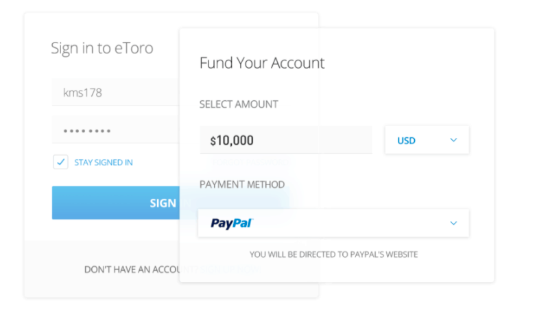 eToro-Einzahlung
