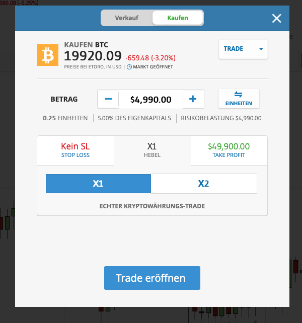 Bitcoin Ordermaske 4990 Euro