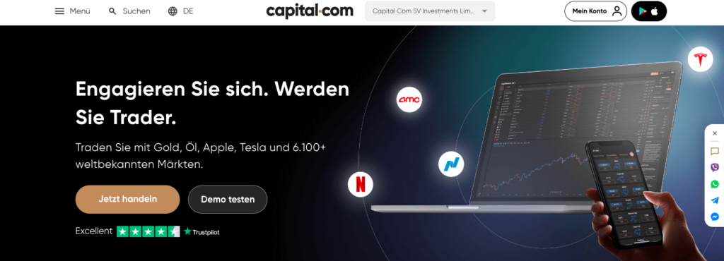 Capital.com Startseite