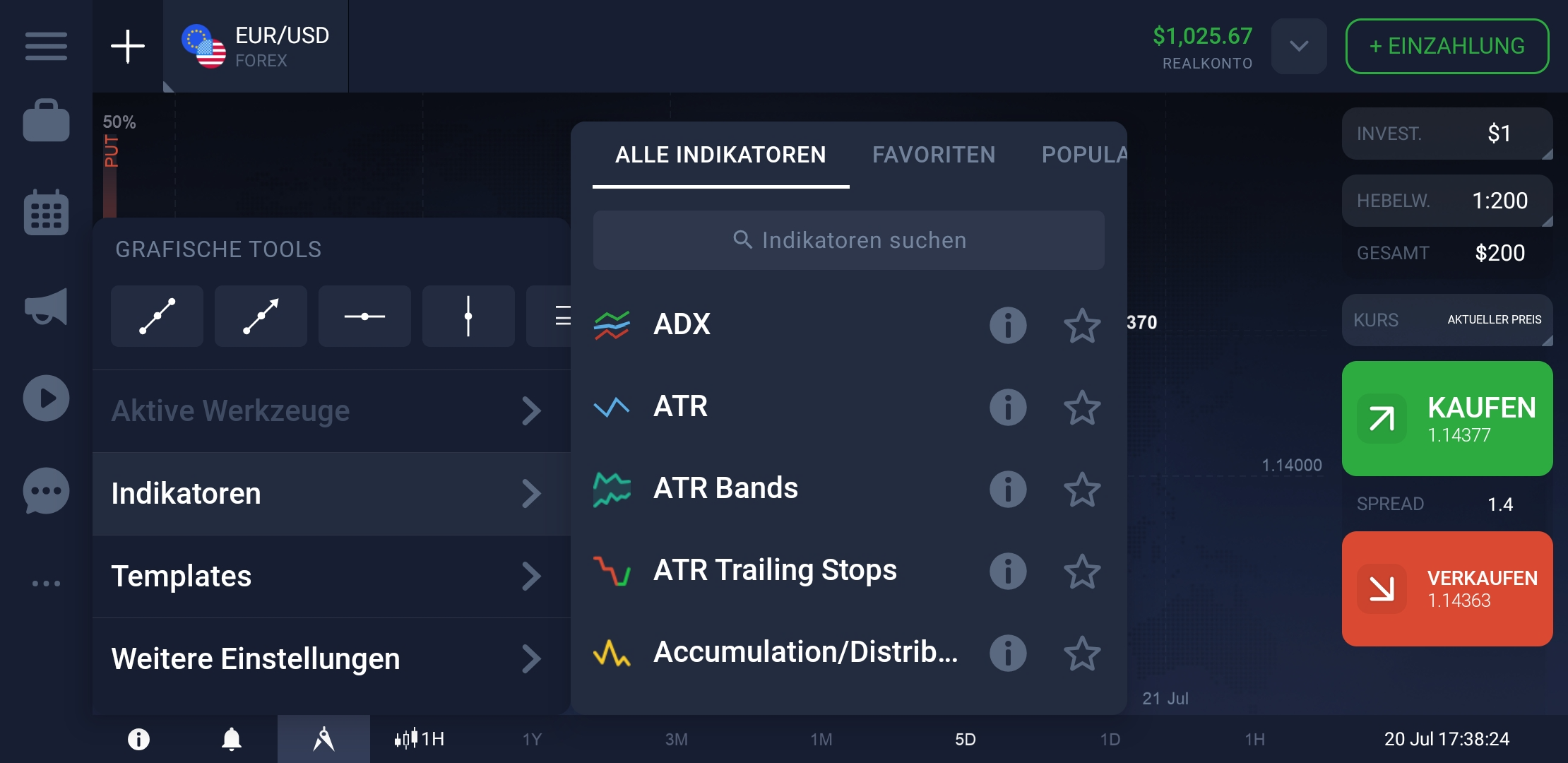 Indikatoren-in-der-Forex-Trading-App