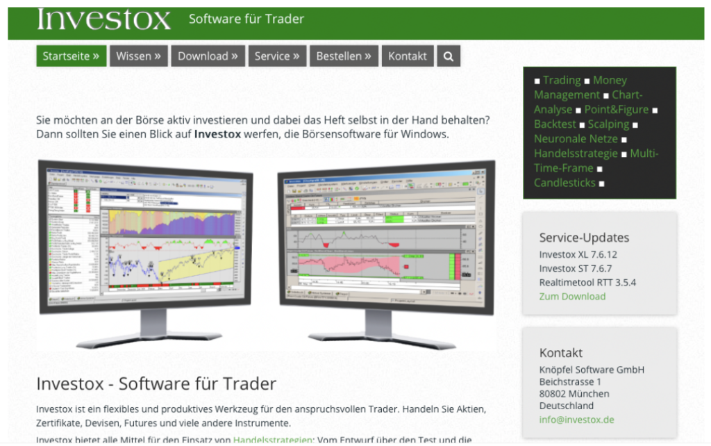 Investox Webseite 