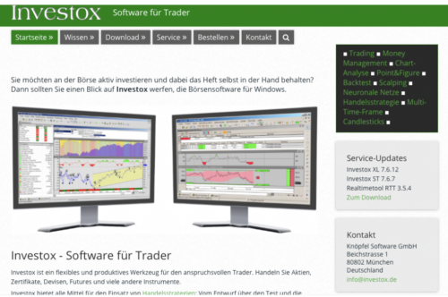Investox Webseite