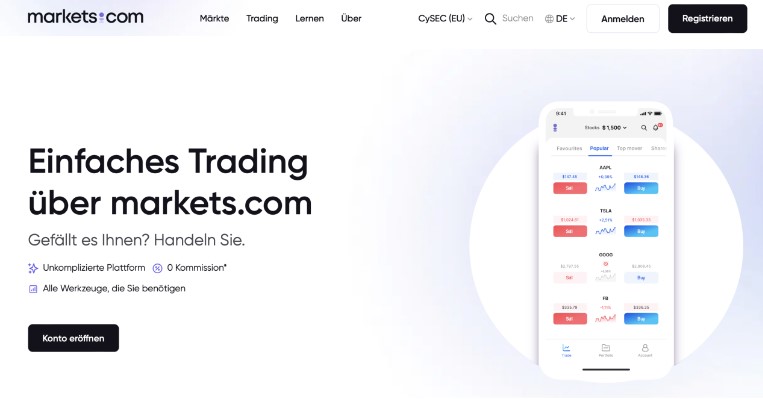 Markets.com - Startseite