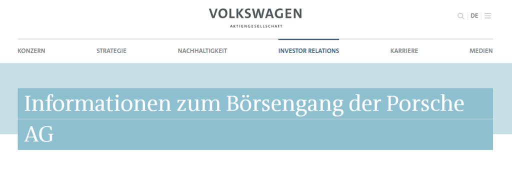 Volkswagen Investor Relations