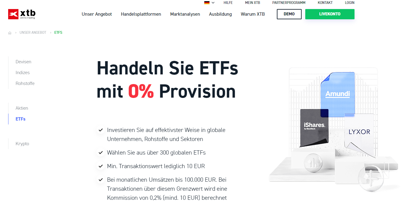 xtb website etf trading